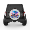 MASSACHUSETTS SILVER CARBON FIBER TIRE COVER