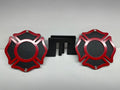 MALTESE CROSS FOOT PEGS FOR JEEP WRANGLER AND JEEP GLADIATOR in Red Color