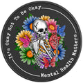 MENTAL HEALTH MATTERS BLACK CARBON FIBER TIRE COVER