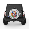 MENTAL HEALTH MATTERS SILVER CARBON FIBER TIRE COVER