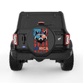 MERICA CUTE RACCOON BLACK TIRE COVER