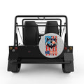 MERICA CUTE RACCOON SILVER CARBON FIBER TIRE COVER FOR MOKE
