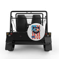 MERICA CUTE RACCOON WHITE CARBON FIBER TIRE COVER FOR MOKE
