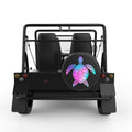 MERMAID COLORED SEA TURTLE BLACK CARBON FIBER TIRE COVER FOR MOKE