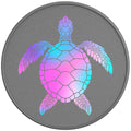 MERMAID COLORED SEA TURTLE SILVER CARBON FIBER TIRE COVER