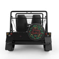 MERRY CHRISTMAS BLACK CARBON FIBER TIRE COVER FOR MOKE