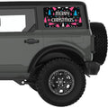 MERRY CHRISTMAS QUARTER WINDOW DECAL FITS 2021+ FORD BRONCO 4 DOOR HARD TOP