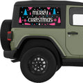 MERRY CHRISTMAS QUARTER WINDOW DECAL FITS 2011-2018 JEEP WRANGLER 2 DOOR HARD TOP JK