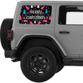 MERRY CHRISTMAS QUARTER WINDOW DECAL FITS 2011-2018 JEEP WRANGLER 4 DOOR HARD TOP JKU