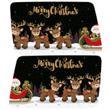 MERRY CHRISTMAS SANTA CLAUS SLEIGH WITH REINDEERS QUARTER WINDOW DRIVER & PASSENGER DECALS