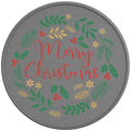 MERRY CHRISTMAS SILVER CARBON FIBER TIRE COVER
