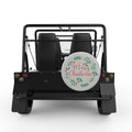MERRY CHRISTMAS SILVER CARBON FIBER TIRE COVER FOR MOKE