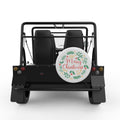 MERRY CHRISTMAS WHITE CARBON FIBER TIRE COVER FOR MOKE