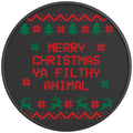 MERRY CHRISTMAS YA FILTHY ANIMAL PEARL  WHITE CARBON FIBER TIRE COVER