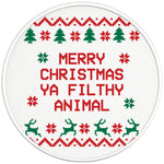 MERRY CHRISTMAS YA FILTHY ANIMAL PEARL  WHITE CARBON FIBER TIRE COVER
