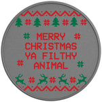 MERRY CHRISTMAS YA FILTHY ANIMAL SILVER CARBON FIBER TIRE COVER