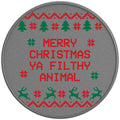 MERRY CHRISTMAS YA FILTHY ANIMAL SILVER CARBON FIBER TIRE COVER