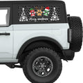 MERRY WOOFMAS QUARTER WINDOW DECAL FITS 2021+ FORD BRONCO 2 DOOR HARD TOP