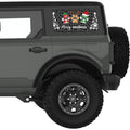 MERRY WOOFMAS QUARTER WINDOW DECAL FITS 2021+ FORD BRONCO 4 DOOR HARD TOP
