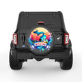 MICHIGAN BLACK CARBON FIBER TIRE COVER