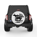MICHIGAN COMPILATION PEARL  WHITE CARBON FIBER TIRE COVER