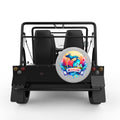 MICHIGAN SILVER CARBON FIBER TIRE COVER FOR MOKE