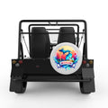 MICHIGAN WHITE CARBON FIBER TIRE COVER FOR MOKE