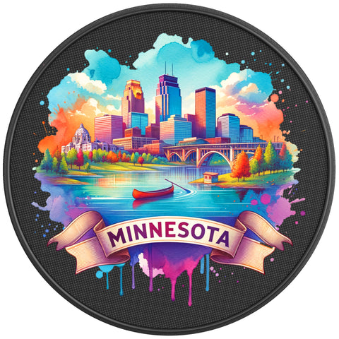 MINNESOTA BLACK CARBON FIBER TIRE COVER
