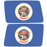 MINNESOTA STATE FLAG QUARTER WINDOW DRIVER & PASSENGER DECALS
