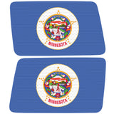 MINNESOTA STATE FLAG QUARTER WINDOW DRIVER & PASSENGER DECALS