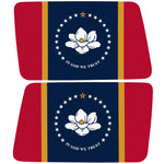 MISSISSIPPI STATE FLAG QUARTER WINDOW DRIVER & PASSENGER DECALS