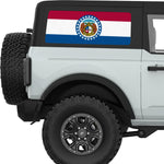 MISSOURI STATE FLAG QUARTER WINDOW DECAL FITS 2021+ FORD BRONCO 2 DOOR HARD TOP