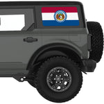 MISSOURI STATE FLAG QUARTER WINDOW DECAL FITS 2021+ FORD BRONCO 4 DOOR HARD TOP