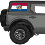 MISSOURI STATE FLAG QUARTER WINDOW DECAL FITS 2021+ FORD BRONCO 4 DOOR HARD TOP