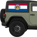 MISSOURI STATE FLAG QUARTER WINDOW DECAL FITS 2011-2018 JEEP WRANGLER 2 DOOR HARD TOP JK