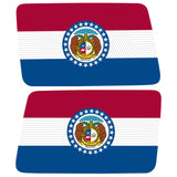 MISSOURI STATE FLAG QUARTER WINDOW DRIVER & PASSENGER DECALS