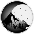 MOON MOUNTAIN WHITE TIRE COVER