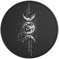MOON PHASES CONSTELLATION BLACK TIRE COVER