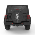 MOON PHASES CONSTELLATION PEARL  WHITE CARBON FIBER TIRE COVER