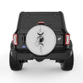 MOON PHASES CONSTELLATION SILVER CARBON FIBER TIRE COVER