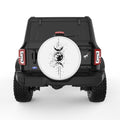 MOON PHASES CONSTELLATION WHITE TIRE COVER