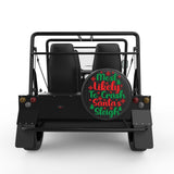 MOST LIKELY TO CRASH SANTAS SLEIGH BLACK CARBON FIBER TIRE COVER FOR MOKE