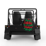 MOST LIKELY TO CRASH SANTAS SLEIGH BLACK TIRE COVER FOR MOKE
