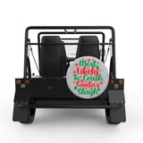 MOST LIKELY TO CRASH SANTAS SLEIGH SILVER CARBON FIBER TIRE COVER FOR MOKE