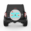 MOST LIKELY TO RACE SANTAS SLEIGH SILVER CARBON FIBER TIRE COVER