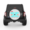 MOST LIKELY TO RACE SANTAS SLEIGH PEARL  WHITE CARBON FIBER TIRE COVER