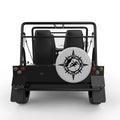 MOUNTAINEER COMPASS SILVER CARBON FIBER TIRE COVER FOR MOKE