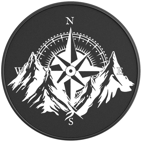MOUNTAIN COMPASS BLACK CARBON FIBER TIRE COVER