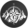 MOUNTAIN COMPASS BLACK TIRE COVER