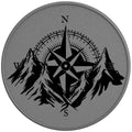 MOUNTAIN COMPASS SILVER CARBON FIBER TIRE COVER